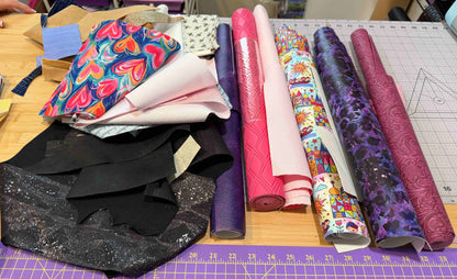 Scrap Boxes - Not really scraps! Vinly, WPC, WRC, Nylon, Zipper Tape & Leather