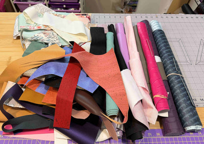 Scrap Boxes - Not really scraps! Vinly, WPC, WRC, Nylon, Zipper Tape & Leather