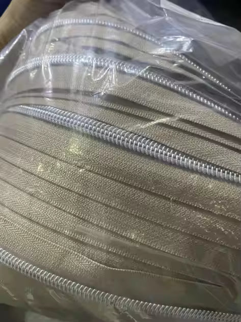 Nickel Zipper Tape 3 yard cut