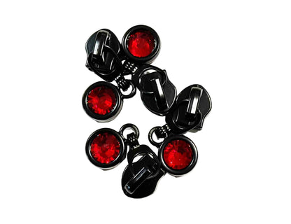 #5 Zipper Pulls Crystal / Stone