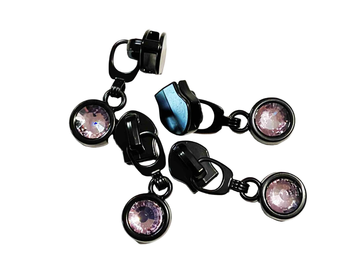 #5 Zipper Pulls Crystal / Stone