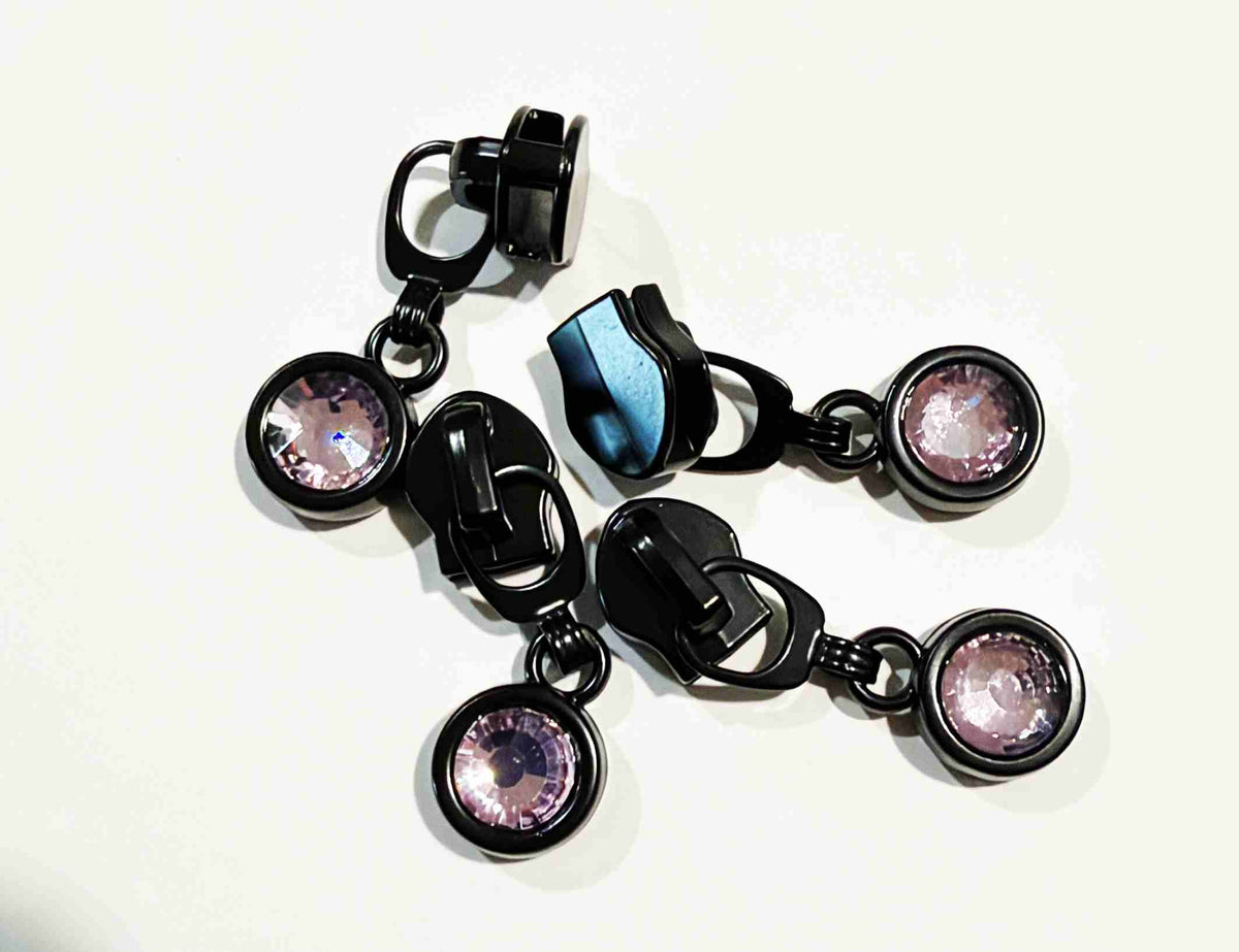 #5 Zipper Pulls Crystal / Stone