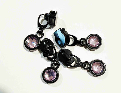#5 Zipper Pulls Crystal / Stone