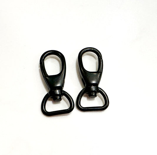 1/2" Swivel Clasp Black Matte Set of 2