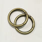 Gate Ring Antique Brass, Matte Rainbow, Matte Black 1.25" Set of 2