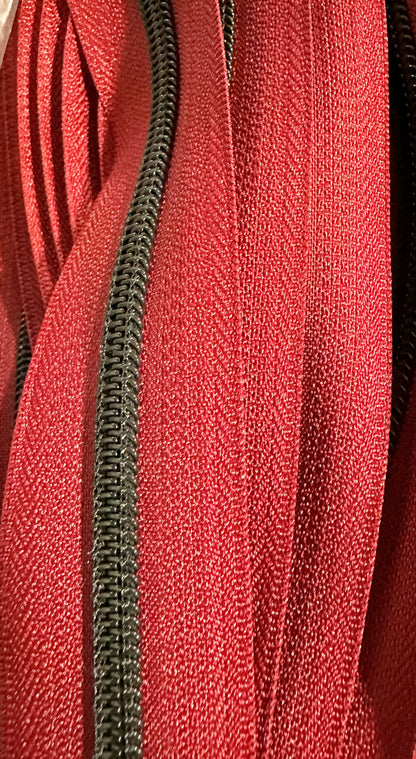 Matte Black #5 Zipper Tape by the 3 yard cut