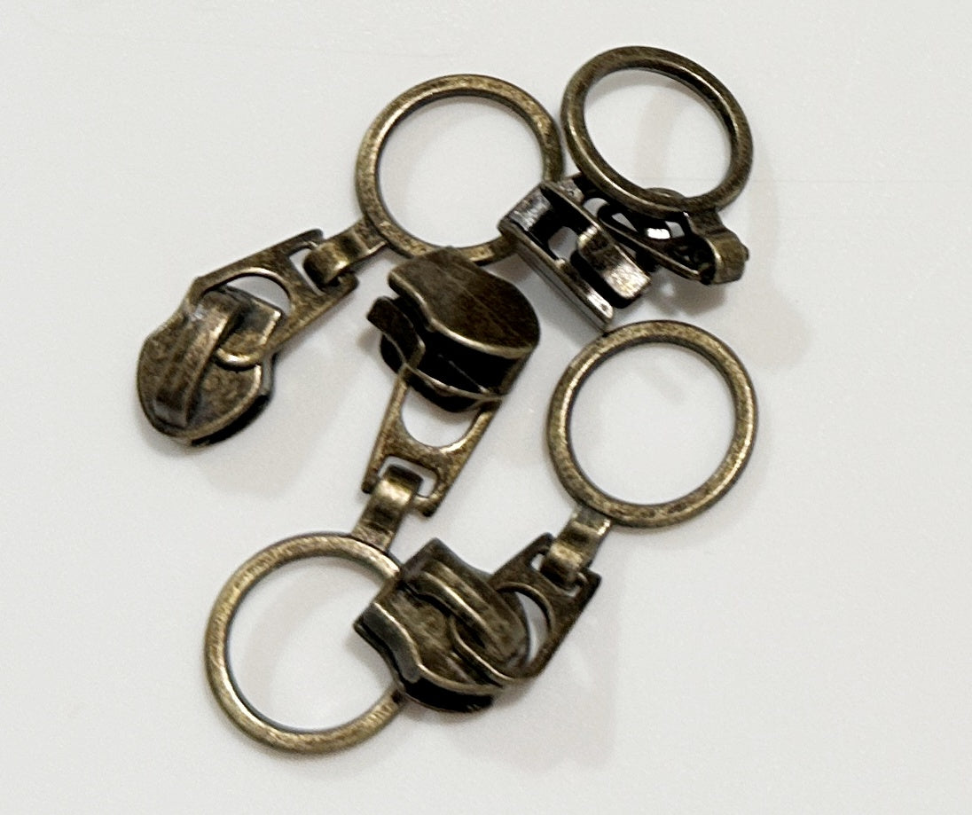 #5 Zipper Pull Ring Set of 4