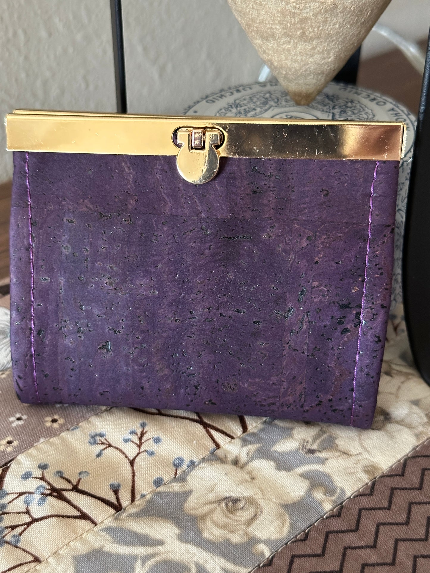 Wallet with Purse Bar Clasp/ Accordion