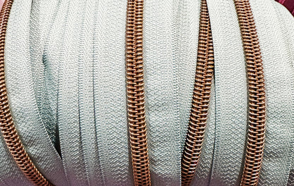 Antique Brass #5 Zipper Tape by the 3 yard cut