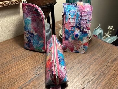 Handbag Purse Set Wallet Pouch & Eye (Sun) glass Case