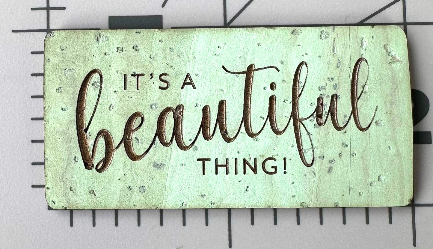 "It's a Beautiful Thing" Cork Tag Set
