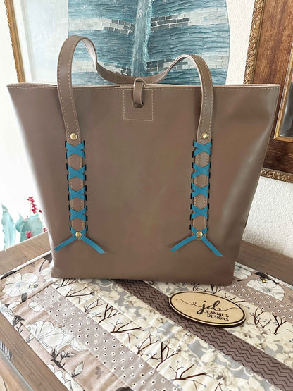 XOXO Pouch & Tote Leather Combo
