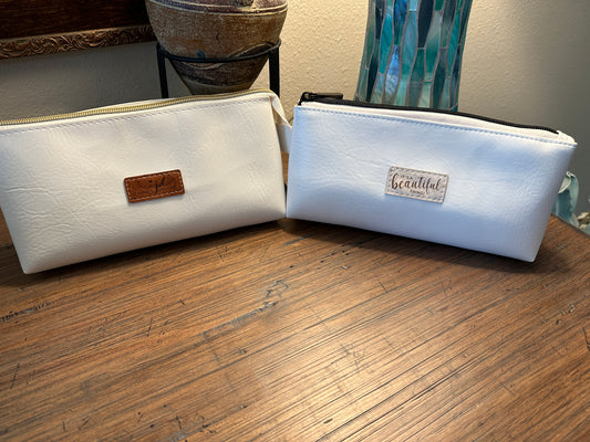 Faux Leather Pouch Lined or Unlined