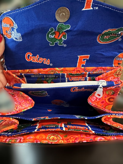 Necessary Clutch Wallet NCW Organizer Credit Cards Zippered Sports Teams Chiefs Gators