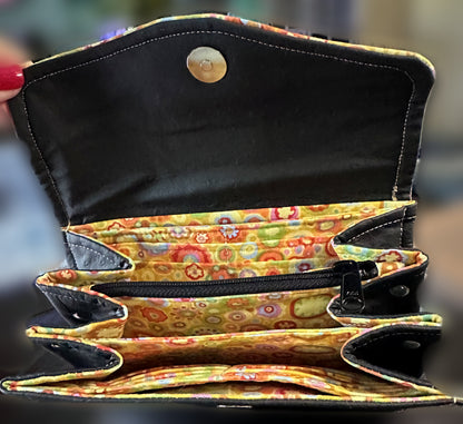 Ready to Ship Necessary Clutch Wallet NCW Organizer Credit Cards Zippered Sage Floral