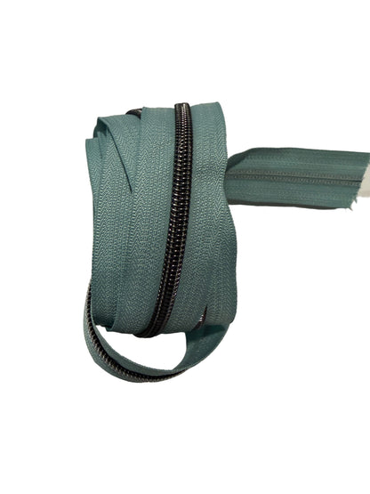 Gunmetal Zipper Tape 3 yard cut