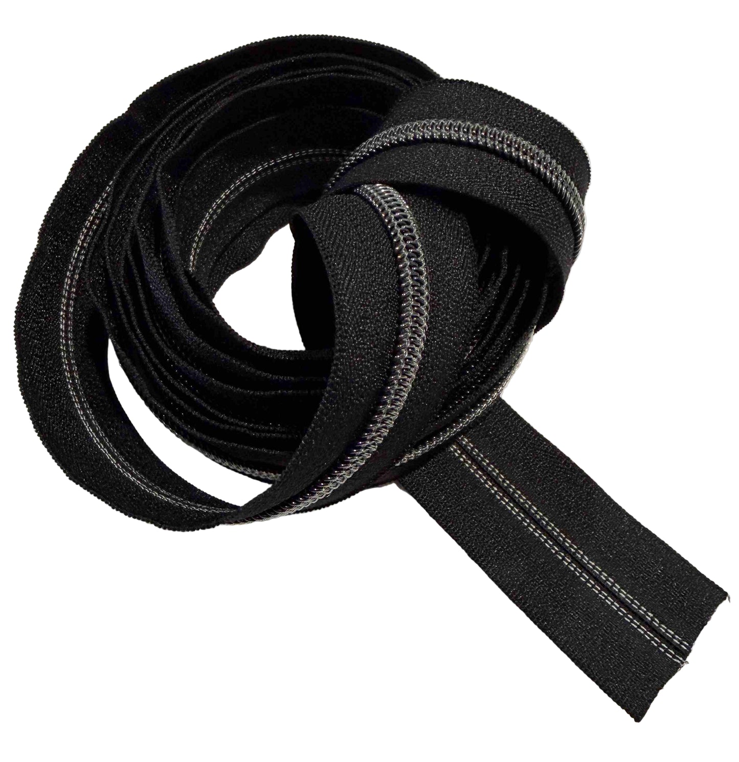 Gunmetal Zipper Tape 3 yard cut