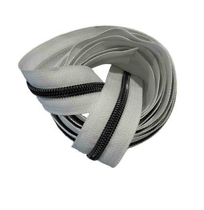 Gunmetal Zipper Tape 3 yard cut