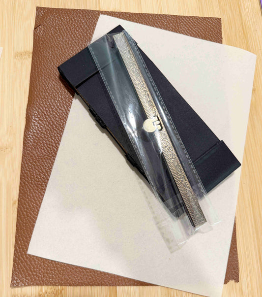 Mega Accordion Wallet Hardware KIT in Caramel or Black Leather