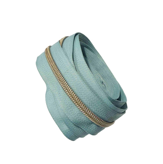 Light Gold #5 Zipper Tape by the 3 yard cut