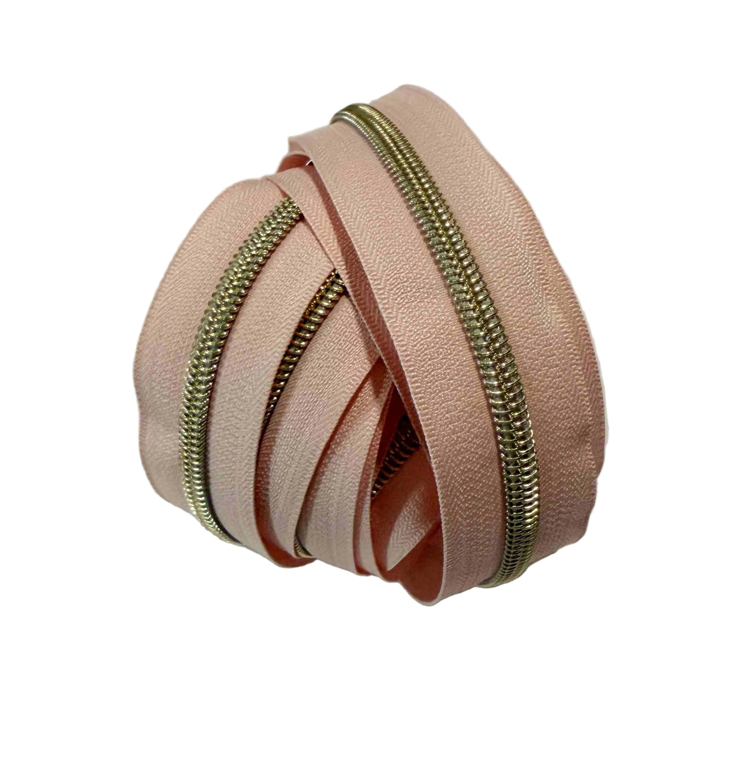 Light Gold #5 Zipper Tape by the 3 yard cut