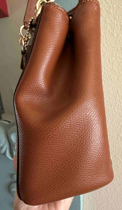 Designer Coach Handbag Small Tan leather