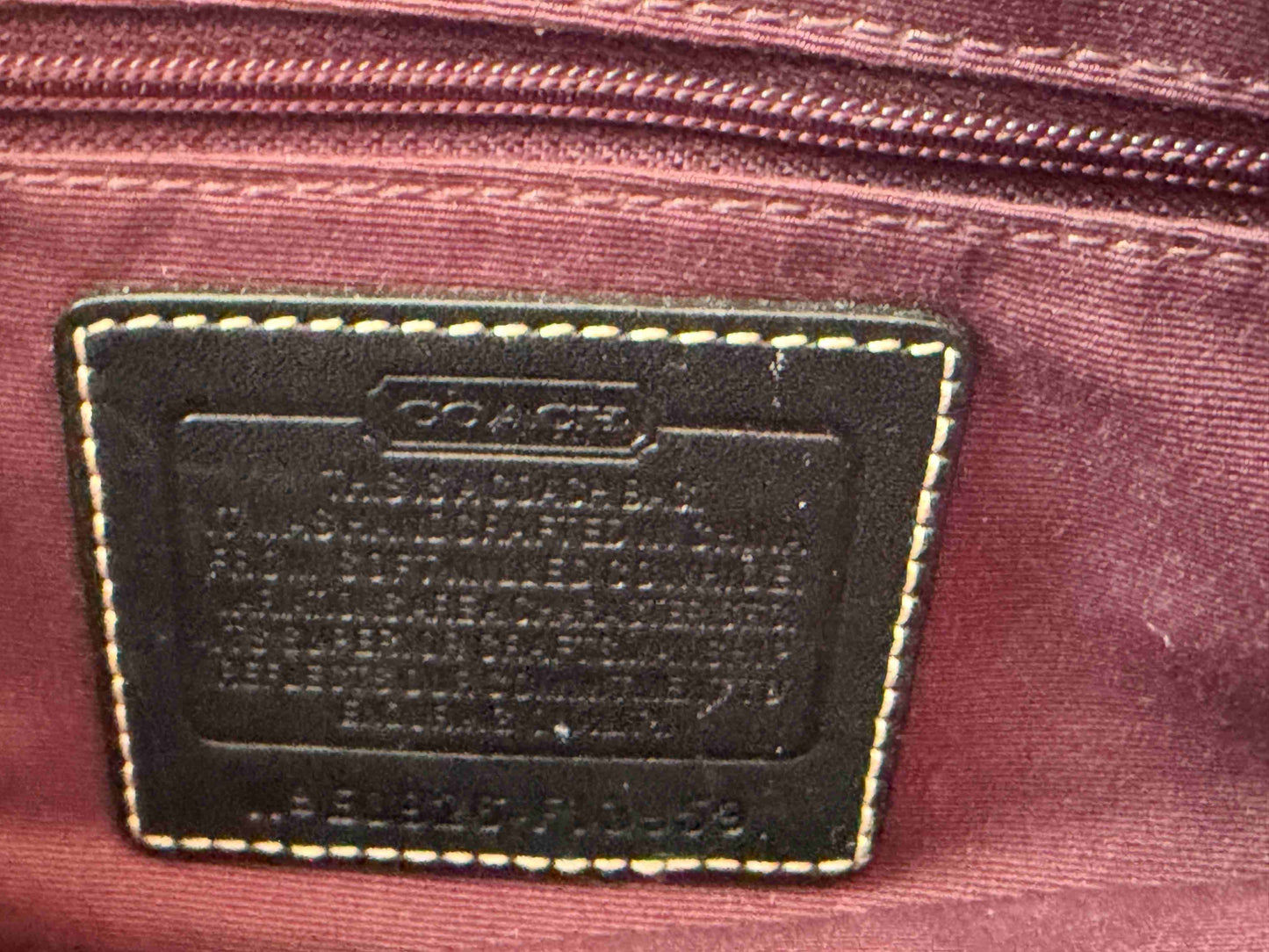 Designer Coach Handbag Black Tote Leather