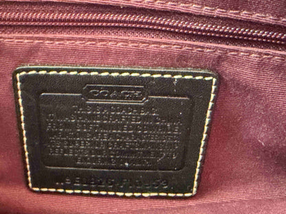 Designer Coach Handbag Black Tote Leather