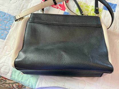 Designer Kate Spade Handbag Cream Black Leather