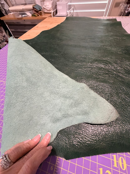 Leather Hide Quarter Hide Green
