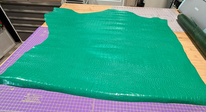 Leather Hide Large Quarter Hide Green