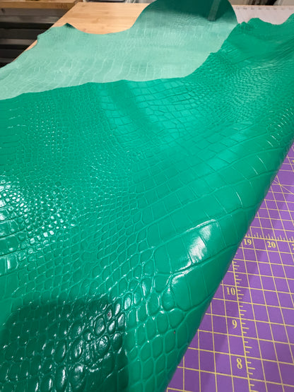 Leather Hide Large Quarter Hide Green