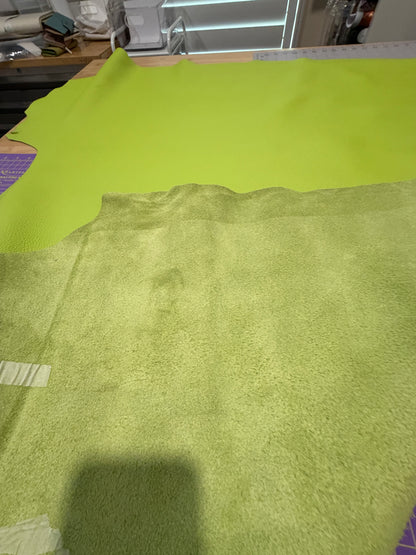 Leather Hide Large Quarter Hide Lime Green