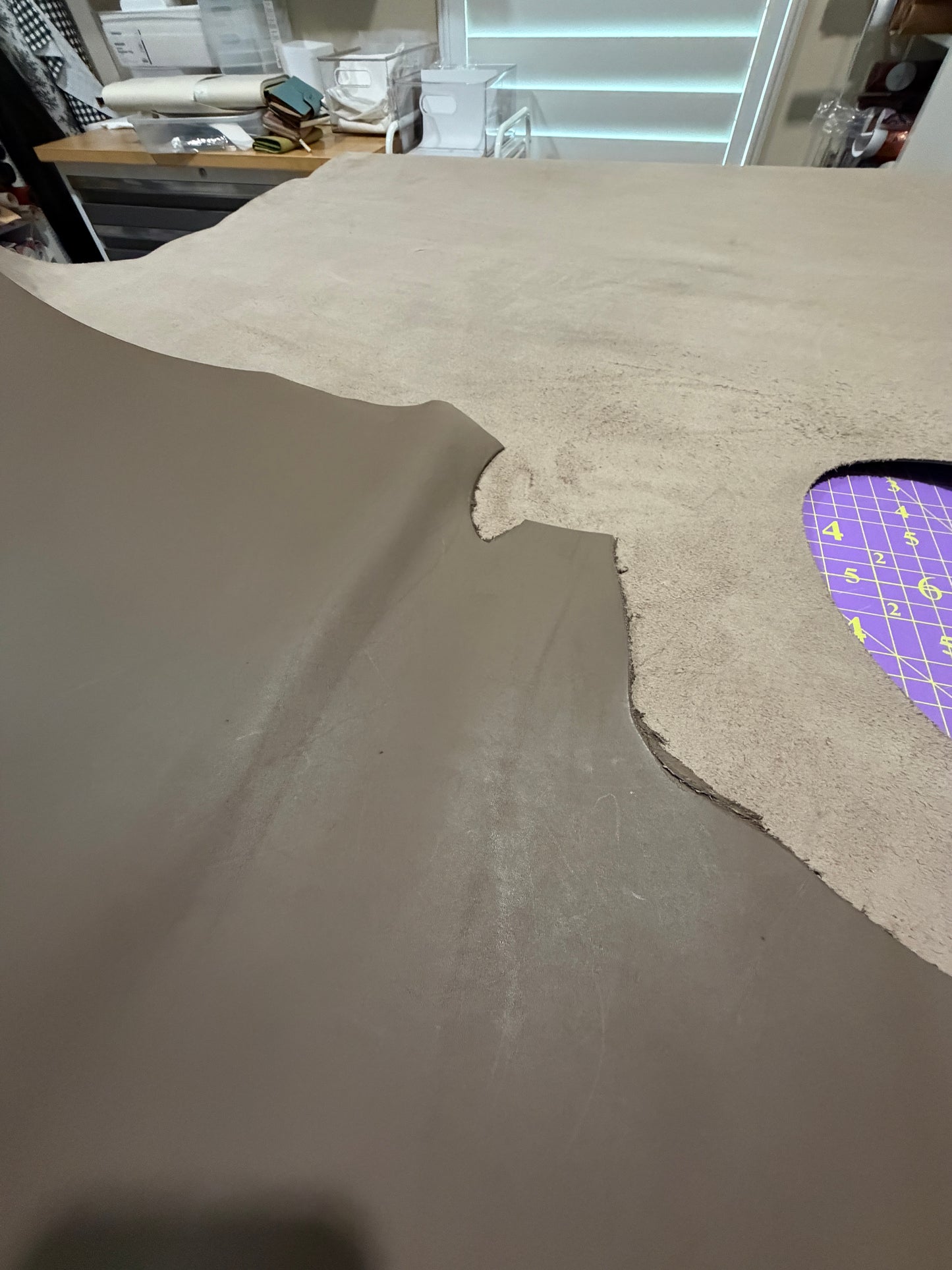 Leather Full Half Hide Taupe