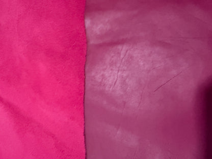 Leather Hide Large full Half Hide Pink - No Skiving needed
