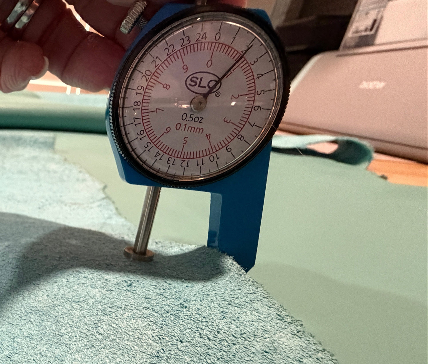 Leather Hide Large full Half Hide Aqua - No Skiving needed