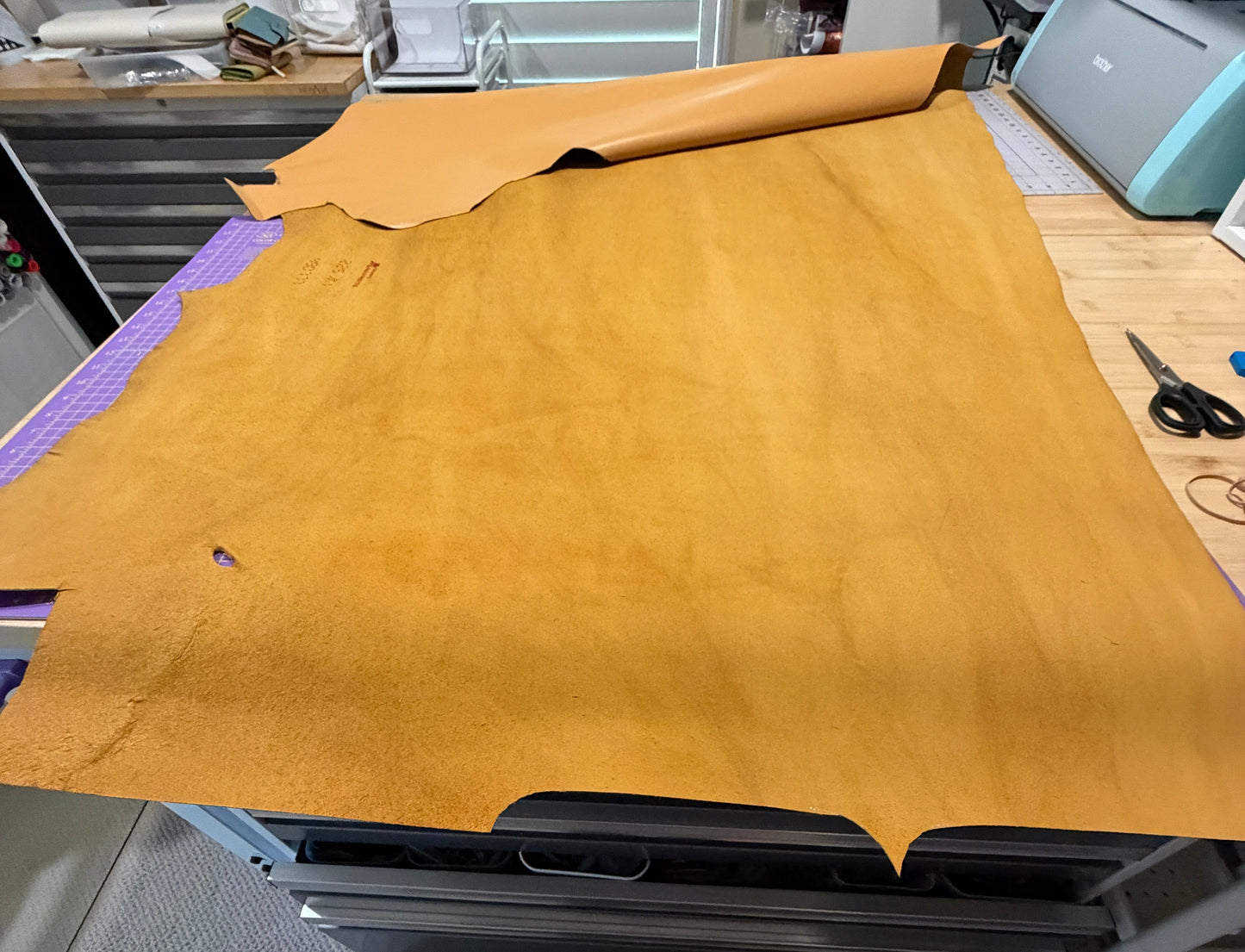 Leather Pumpkin Half Hide