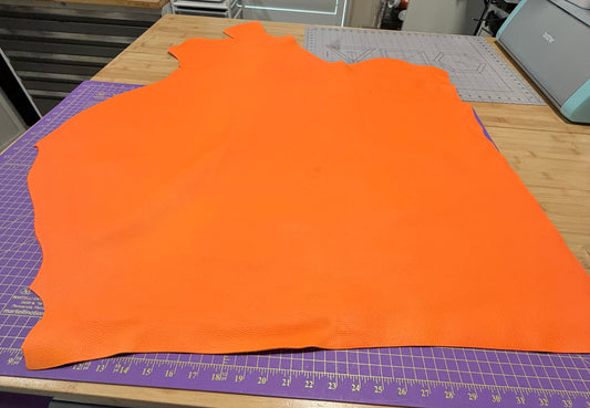 Leather Hide Quarter Hide Orange