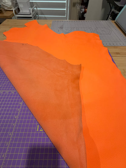 Leather Hide Quarter Hide Orange
