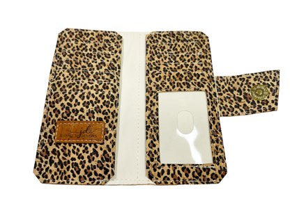 Women’s Tall Wallet Organizer Black or Pink Cork