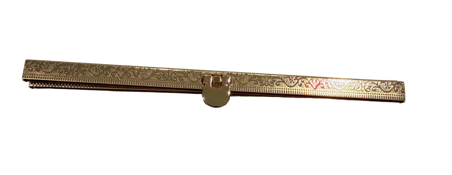 EMBOSSED Purse Bar Clasp Sold Individually 7.5" Choose color