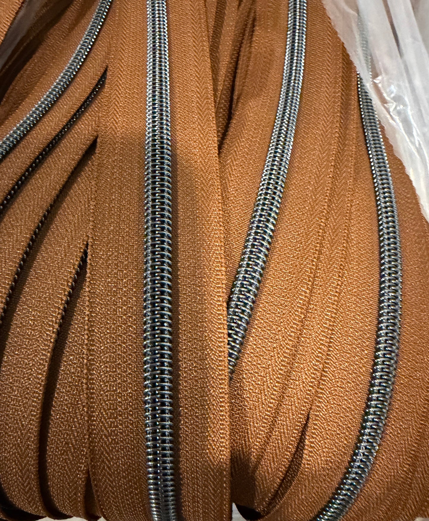 Gunmetal Zipper Tape 3 yard cut