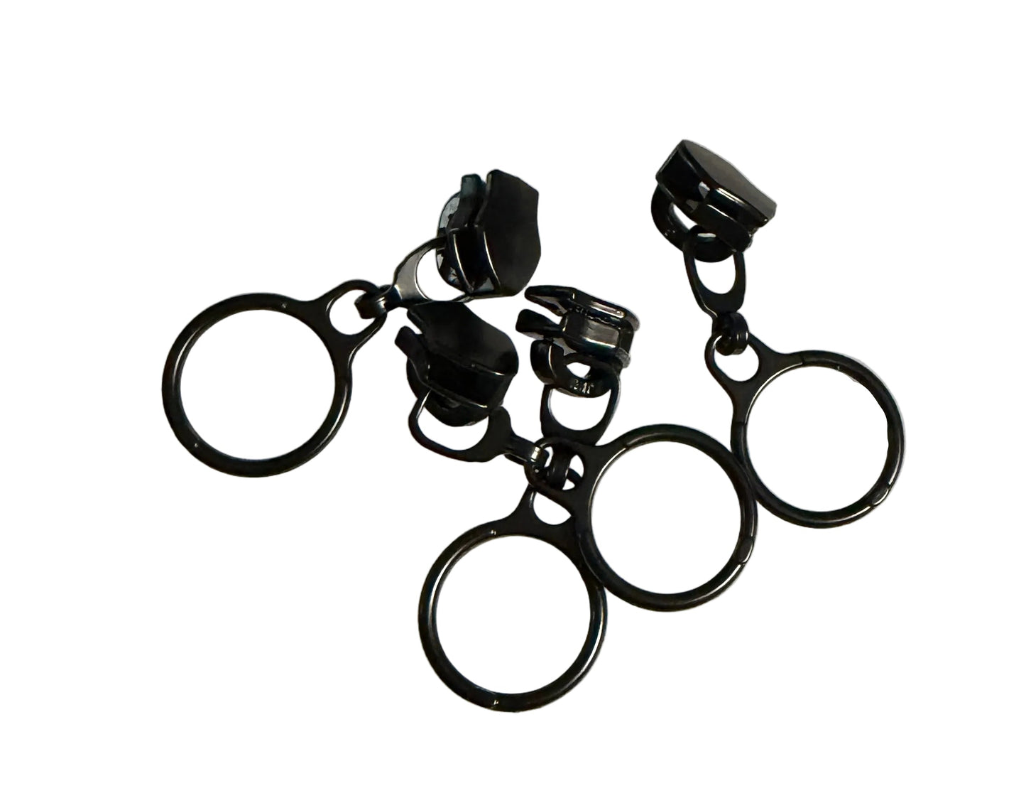 #5 or # 3 Zipper Pull Ring Set of 4