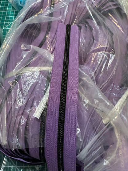 Matte Black #5 Zipper Tape by the 3 yard cut