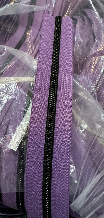 Matte Black #5 Zipper Tape by the 3 yard cut
