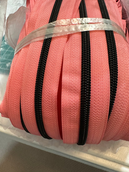 Matte Black #5 Zipper Tape by the 3 yard cut