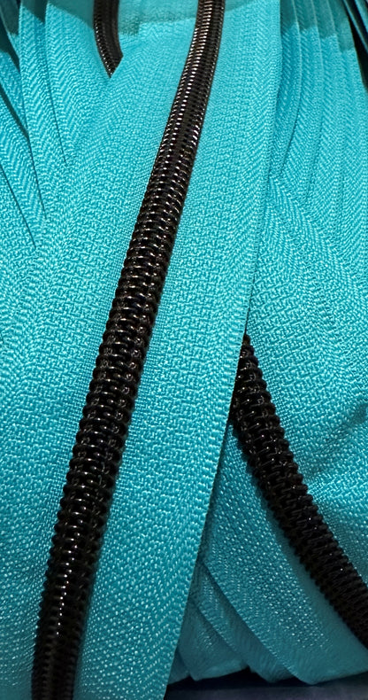 Matte Black #5 Zipper Tape by the 3 yard cut