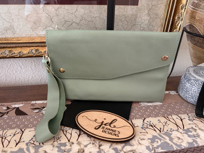 Moonstone Clutch in Leather