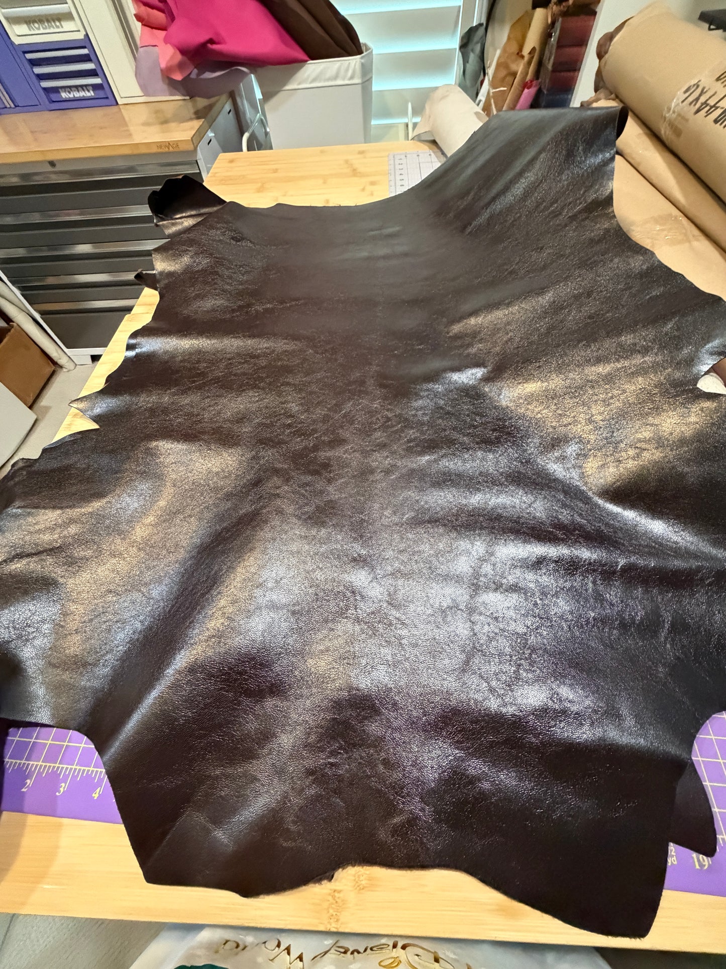 Distressed Goat Skin Leather
