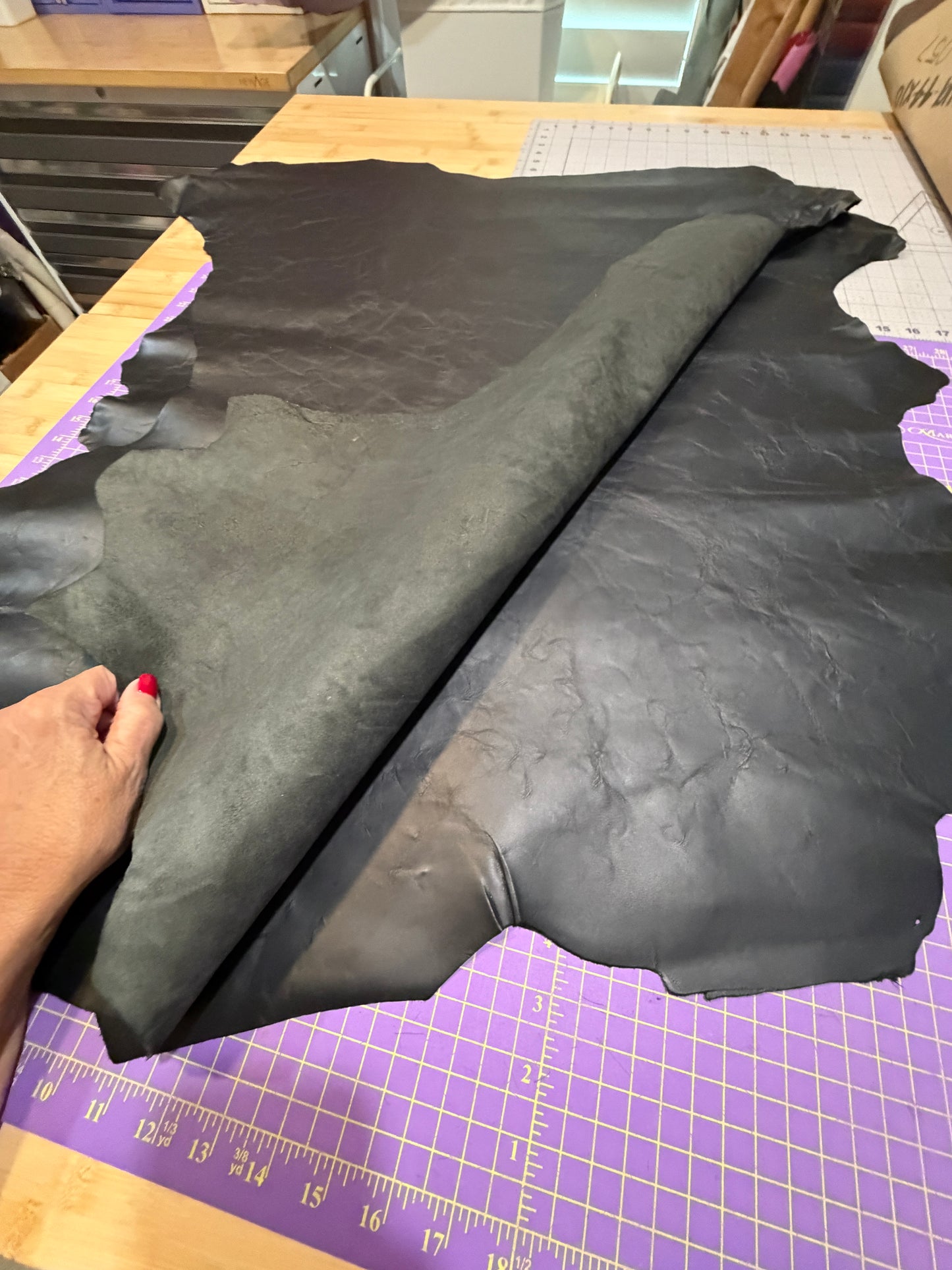Distressed Goat Skin Leather